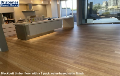 Blackbutt timber floor with a 2 pack water-based satin finish